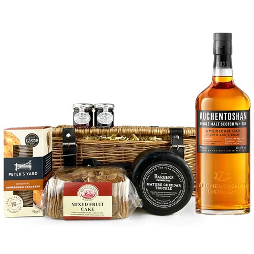 Auchentoshan American Oak Single Malt Whisky 70cl Premium Gift Hamper – Luxury Food & Drink Hamper